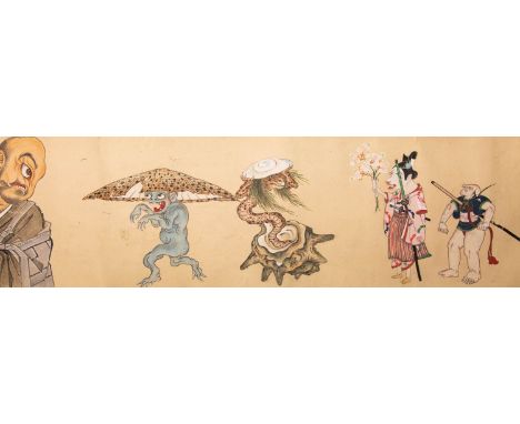 AFTER HIROHARU ITAYA (1831-82) AND ANONYMOUS MEIJI ERA, 19TH CENTURY Two Japanese bakemono makimono (handscroll paintings of 