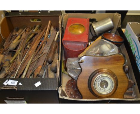 Tools - a North Bros impact driven hammer; planes;  etc (2 boxes)