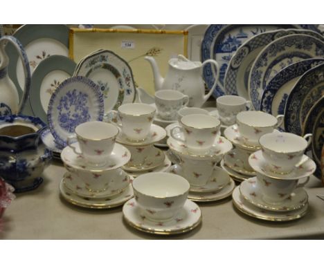 Ceramics - a Kenyon Rose pattern tea service for six; a Snow White coffee service;  etc 