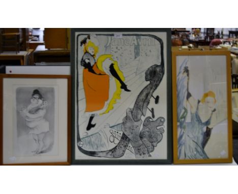 Mervin Peake,
framed comical print; others (3)
