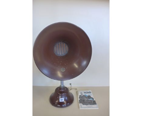 An ABTH type C2 loud speaker together with a catalogue of radio apparatus showing speaker on page 24 