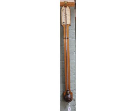 A 19th Century mahogany stick barometer by Negretti &amp; Zambra