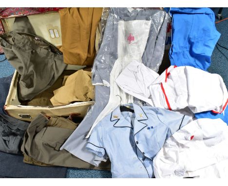 TWO SUITCASES FULL OF MILITARY STYLE CLOTHING, Army, skirts, trousers, RAF/US etc, also lots of WWII era or post nursing staf