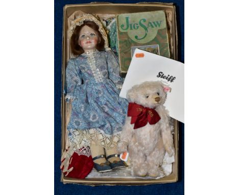 A LIMITED EDITION STEIFF BEAR 'GRACE' made exclusively for Hamleys 34/1500 with certificate, approximate height 27cm, togethe