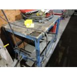 Steel cart and contents, four wheel.