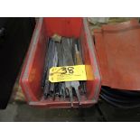 Assorted lot metal hand files, tool box.