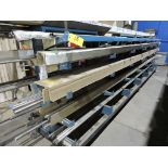 Steel rack 20 ft., adjustable arms, on casters.