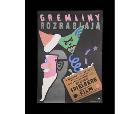 Polish poster for the Steven Spielberg produced "Gremlins" (1984). This poster was for the debut release in Poland in 1985 an