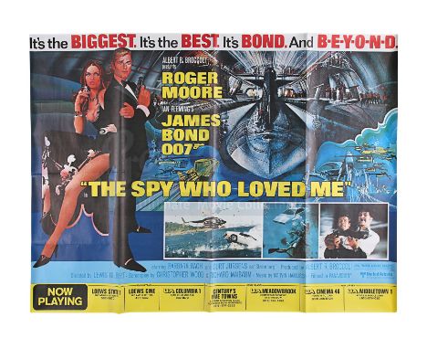 US Subway "Artwork" style Advance poster for "The Spy Who Loved Me" (1977). Bob Peak's art-deco style One-Sheet design has be