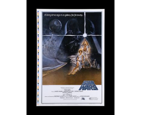 US One-Sheet Style-A "Printer's Proof" poster for "Star Wars: Episode IV: A New Hope" (1977). The colour chart on the left ri