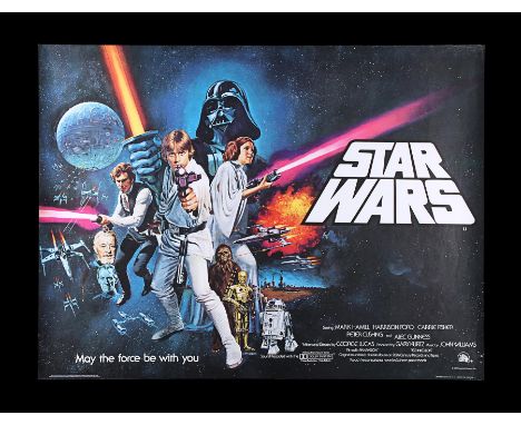 UK Quad "Non-Oscars®" poster for "Star Wars" (1977). The "Non-Oscars" version of this poster was used in the first couple of 