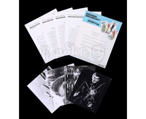 Four UK press releases (PR) and four publicity photos for "Live and Let Die" (1973). This is likely to have been one of the f