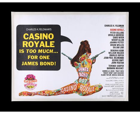 A country of origin full-size 30" x 40"&nbsp;British Quad poster for the 1967 James Bond spoof spy film "Casino Royale". Scre