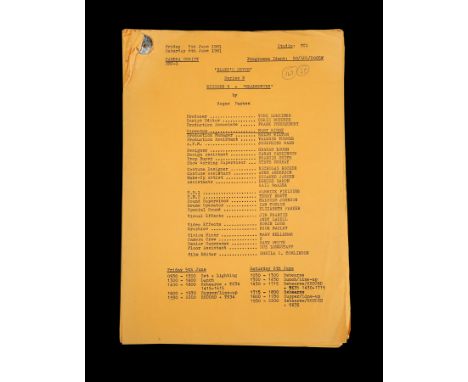 Camera Script for "Headhunter" for "Blake's 7" (1981), this being Episode 5 from Series D. This cult BBC TV series ran from 1