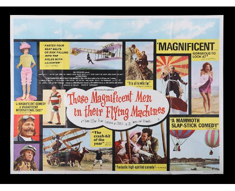 Photo montage Style B UK Quad film poster for Ken Annakin's 1965 slapstick aeronautical comedy "Those Magnificent Men in Thei