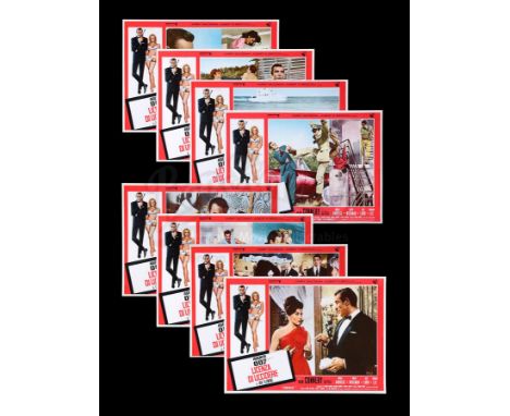 Complete set of eight medium-sized Italian photobustas for the 1971 release of the first James Bond extravaganza "Dr. No" - L