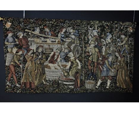Tapestry, 'the vintage' 68 x 125 cm complete with extending tapestry rod
