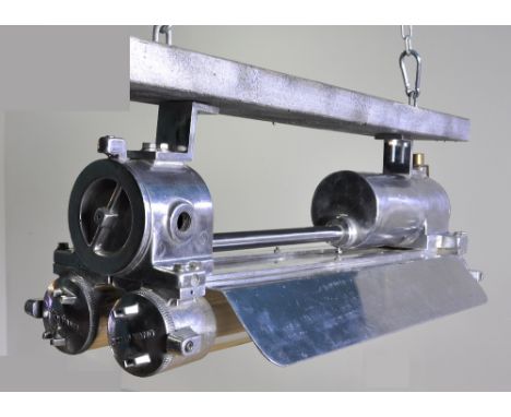 Industrial light, submarine explosion light in steel, height 18 cm width 70 cm depth 34 cm