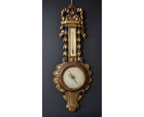 Barometer, antique, French, circa 1870, height 102 cm width 35 cm depth 7 cm