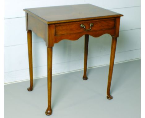 Side table, mahogany, made by Bretts, with drawer, height 66 cm width 56 cm depth 43 cm