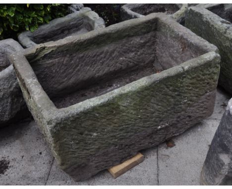 Stone trough, rectangular, height 50 cm width 97 cm depth 61 cm