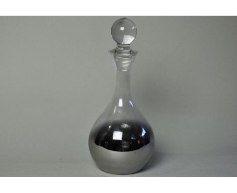 Smoked silver decanter and stopper