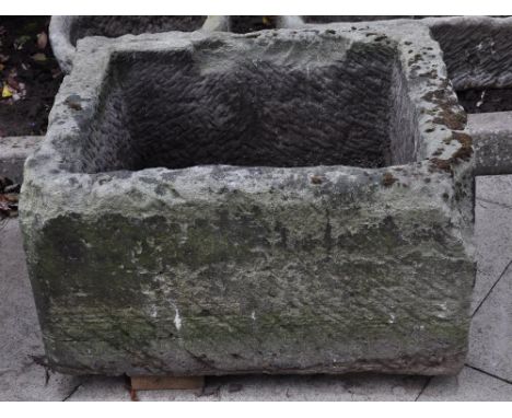 Stone trough, rectangular, height 45 cm width 82 cm depth 67 cm