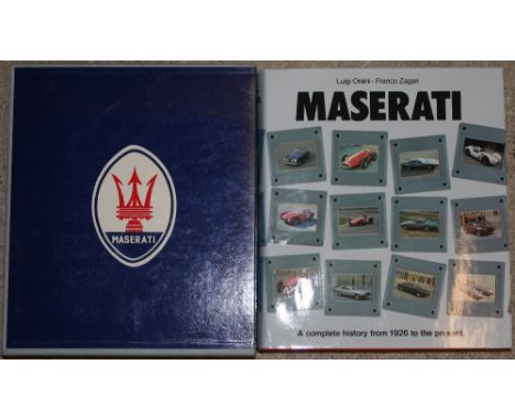 Maserati - a complete history from 1926 by Orsini & Zagari, first English translation edition 1980, in excellent condition an