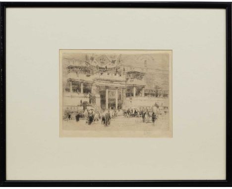 WILLIAM WALCOT RBA RE (SCOTTISH 1874 - 1943), THE HOUSE OF SALLUST etching on paper, signedmounted, framed and under glassima