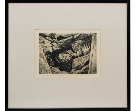 * IAN FLEMING RSA RSW RGI (SCOTTISH 1906 -1994), THE CRAZY QUILT OF WAR limited edition etching on paper, signed, titled and 