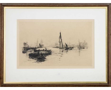 WILLIAM LIONEL WYLLIE RA RE (BRITISH 1851 - 1931), THE HIGHWAY OF NATIONS etching on paper, signed, titled and numbered artis