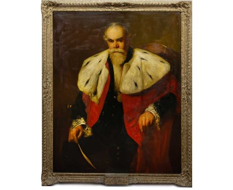 SCOTTISH SCHOOL (EARLY 20TH CENTURY), PORTRAIT OF WILLIAM ORMISTON ESQ JP oil on canvasframedimage size 127cm x 102cm, overal