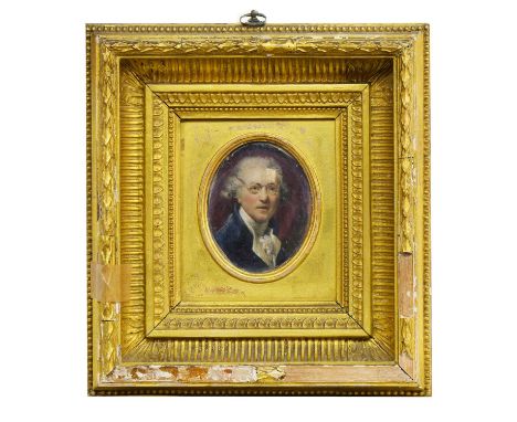 FRANCOIS FERRIERE (SWISS 1752 - 1839), SIR JOSHUA REYNOLDS PORTRAIT  oil on ivory framed and under glassThis lot contains ele