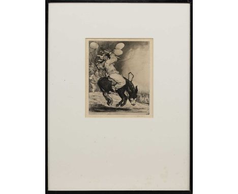 WILLIAM STRANG RA RP RE (SCOTTISH 1859 - 1921), THE CORTES OF DEATH etching on paper, signedmounted, framed and under glassim