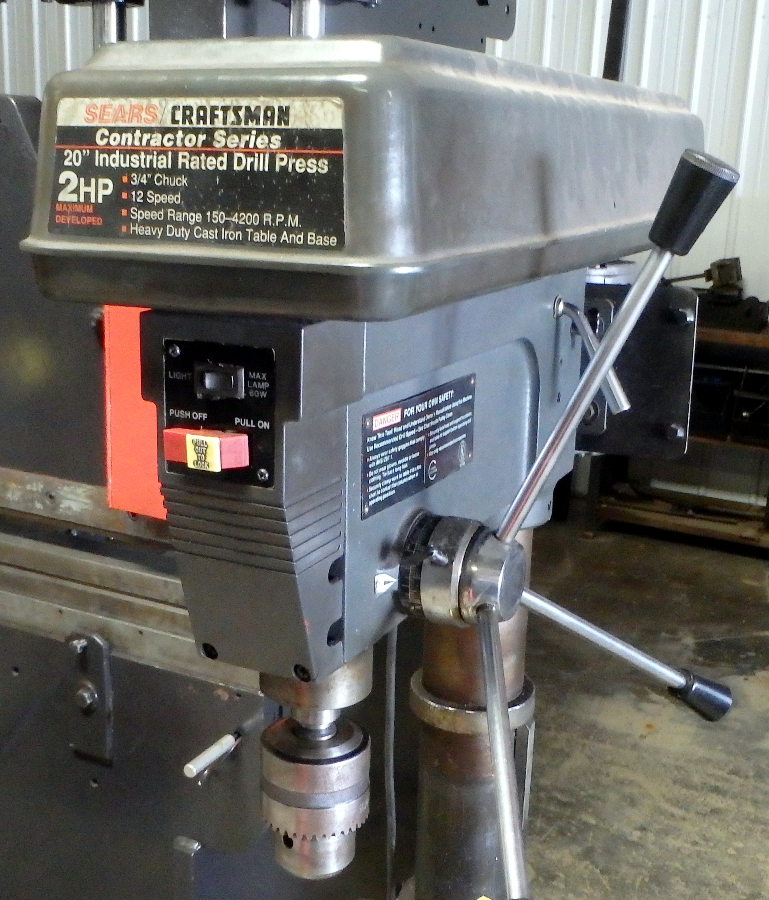 Sears/Craftsman Contractor Series 20" Industrial Rated Drill Press 2hp