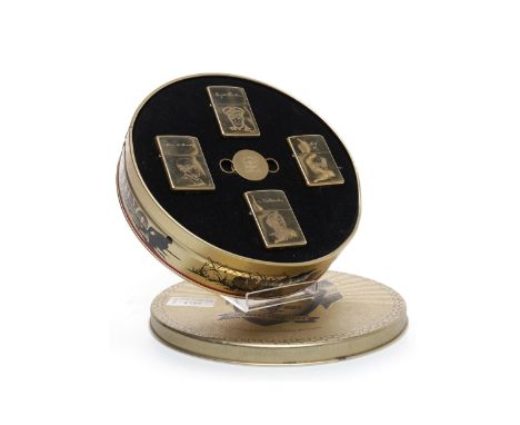 'ALLIED HEROES' 50 YEARS 1944-1994 ZIPPO LIGHTER COLLECTIONcomprising four gilt lighters each with engraved portrait and sign