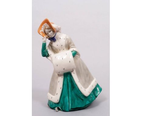 Jahreszeitenfigur "Winter", Entwurf Emil Meier (1877-1958), um 1910, Ausführung Gmundner Keramik, nach 1913 Keramik, heller S