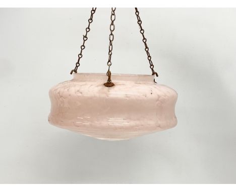 A 1930’s Art Deco light shade. Shade measures 27x15cm 