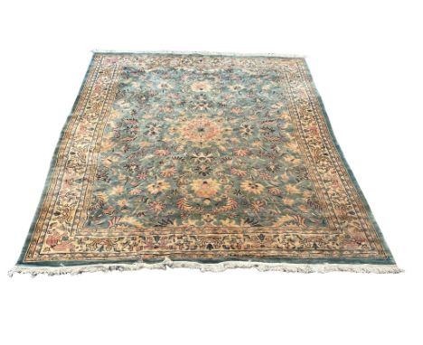 A large vintage Middle Eastern style wool rug. 274x364cm 
