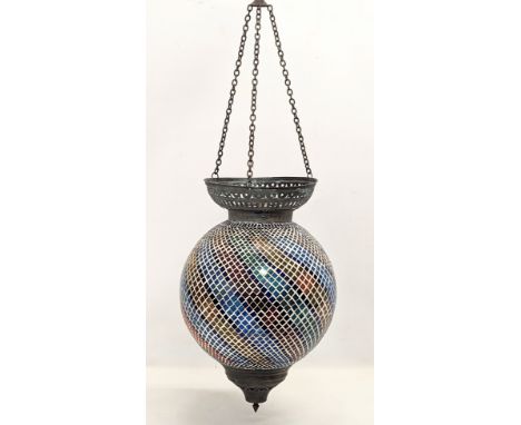 A large vintage ceiling light. 87cm with chain, without chain 46cm 