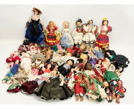 A large collection of vintage dolls 