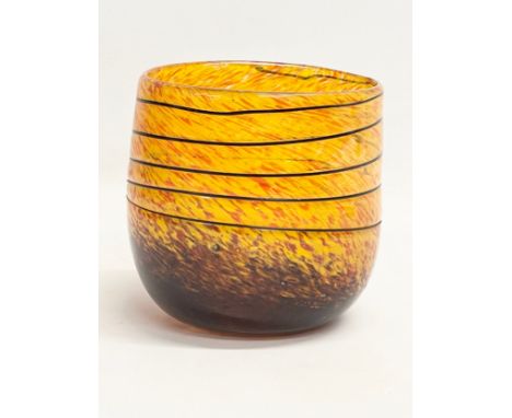 A vintage Swedish Art Glass vase. 13x13cm 