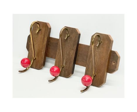 A vintage wall hanging hat and coat rack. 55cm 