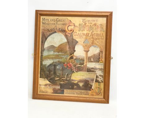 A vintage ‘Midland Great Western Railway of Ireland’ poster. 58.5x69cm 