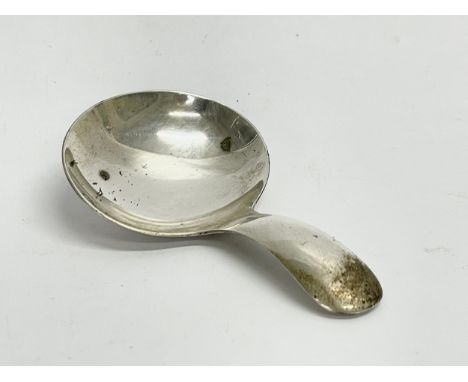 A silver tea caddy spoon. Sheffield. 1995. 11 grams. 
