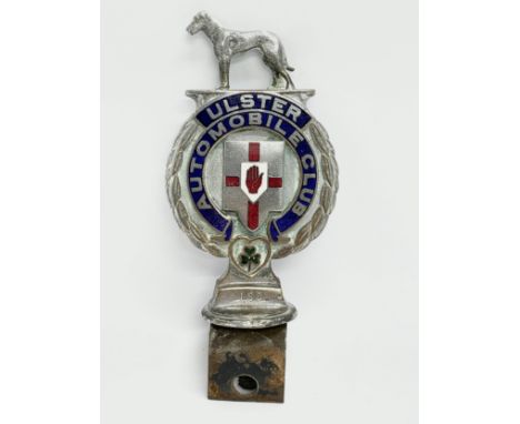 A vintage Ulster Automobile Club car badge mascot. 