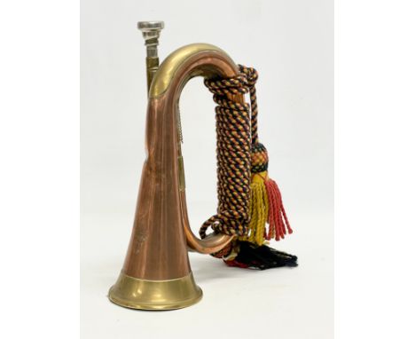 A vintage copper and brass Clansman Cadet bugle. 28.5cm 