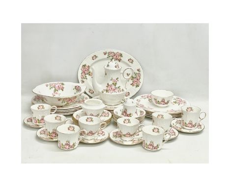 A 48 piece Royal Grafton ‘Wild Rose’ Jacobean coffee and dinner service. 10 dinner plates, platter, coffee pot, 6 salad plate
