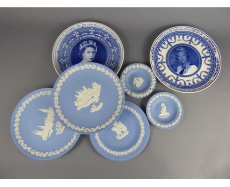 A Quantity of Wedgwood Plates, including Christmas 1974 depicting The Houses of Parliament approx 20 cms dia., Christmas 1978