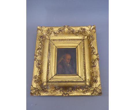 Circle of Karl Wilhelm Ernst Dietrich (Weimar 1712-1774) Original Oil on Panel, three quarter portrait, approx 12.6 x 9.1 cms